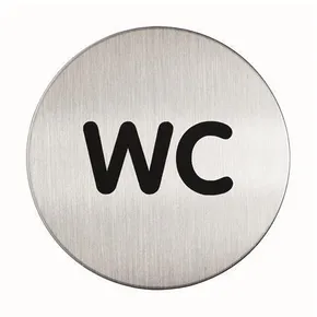 Piktogramm "WC", selbstklebend, Edelstahl, DURABLE 490723